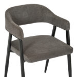 Πολυθρόνα Sezan  ύφασμα σε ανθρακί απόχρωση 56x55x78εκ