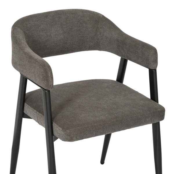 Πολυθρόνα Sezan  ύφασμα σε ανθρακί απόχρωση 56x55x78εκ