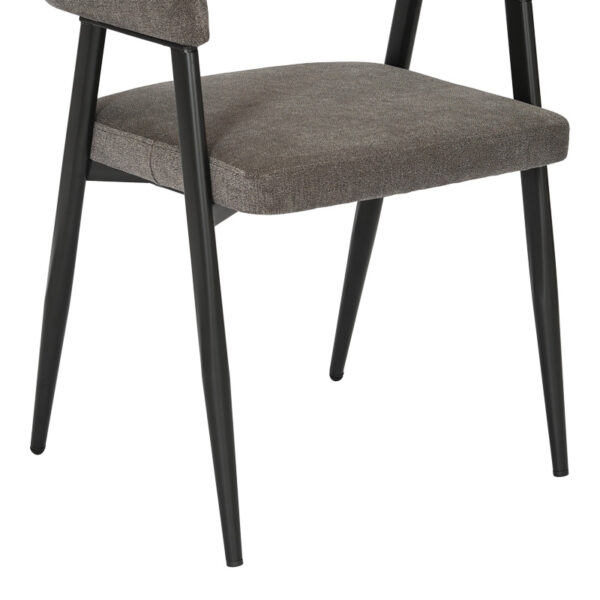 Πολυθρόνα Sezan  ύφασμα σε ανθρακί απόχρωση 56x55x78εκ