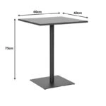 Τραπέζι Nerobian  mdf σε καρυδί απόχρωση 60x60x75εκ