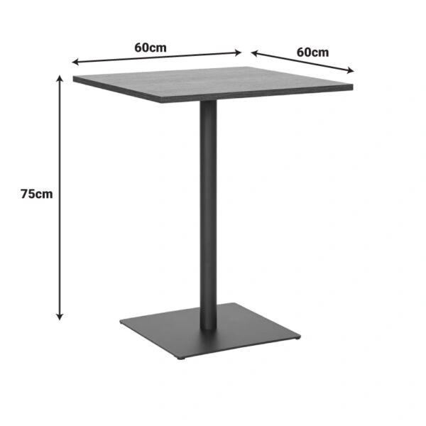 Τραπέζι Nerobian mdf σε sonoma απόχρωση 60x60x75εκ