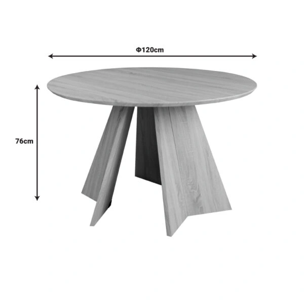 Τραπέζι Bibble  mdf σε καρυδί απόχρωση Φ120x76εκ