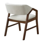 Πολυθρόνα Livia  rubberwood σε καρυδί-εκρού απόχρωση 47.5x54.5x78εκ