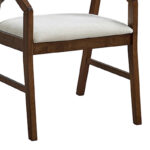 Πολυθρόνα Livia  rubberwood σε καρυδί-εκρού απόχρωση 47.5x54.5x78εκ