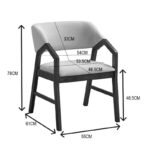 Πολυθρόνα Livia  rubberwood σε καρυδί-εκρού απόχρωση 47.5x54.5x78εκ
