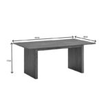 Τραπέζι Eleganza  mdf σε καρυδί απόχρωση 180x99x75.8εκ