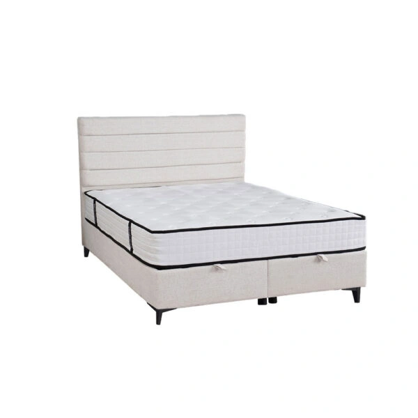 UTOPIA ΚΡΕΒΑΤΙ ΜΕ ΑΠΟΘΗΚ. ΧΩΡΟ ΚΑΙ ΣΤΡΩΜΑ WHITE SMOOTH 06-900 207x160x115