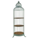 Artekko Ραφιέρα Κλουβί με 3 Ξύλινα MDF Ράφια και Μεταλλικό Σκελετό (66x61x169)