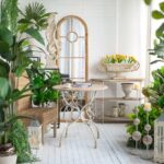 Artekko Alcott Κονσόλα Ραφιέρα Ξύλο Ελάτης Μέταλλο Λευκή Πατίνα (110x35.5x81.5)cm