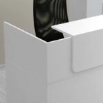 Γραφείο reception Lemmon Megapap χρώμα λευκό 120x70x110εκ.
