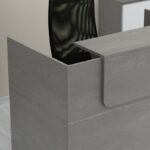 Γραφείο reception Lemmon Megapap χρώμα γκρι σκυροδέματος 120x70x110εκ.