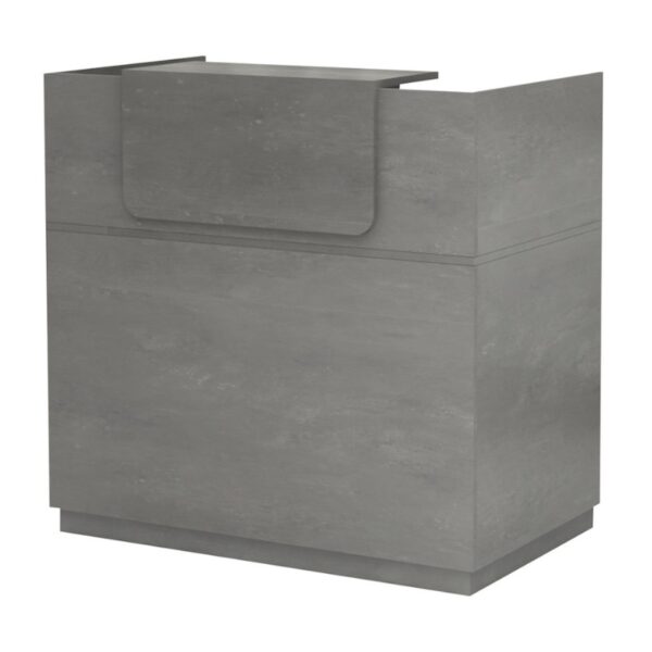 Γραφείο reception Lemmon Megapap χρώμα γκρι σκυροδέματος 120x70x110εκ.