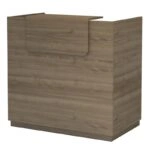 Γραφείο υποδοχής - reception Lemmon Megapap χρώμα καρυδί 120x70x110εκ.