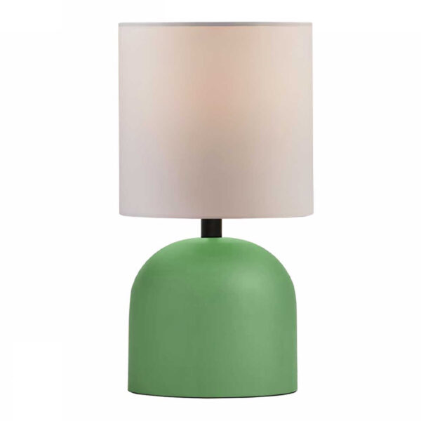 Φωτιστικό επιτραπέζιο Nehora Megapap E27 μεταλλικό - ύφασμα Pvc χρώμα πράσινο - κρεμ Ø15x30εκ.