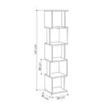 Βιβλιοθήκη Piri Megapap χρώμα sandstone 35x30x161εκ.