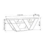 Έπιπλο τηλεόρασης Pipralla Megapap χρώμα sandstone 110x30x40εκ.