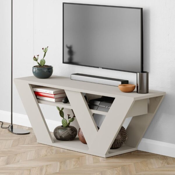 Έπιπλο τηλεόρασης Pipralla Megapap χρώμα ανοιχτό καρυδί 110x30x40εκ.