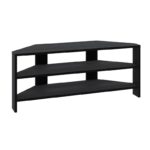 Έπιπλο τηλεόρασης γωνιακό Thales Megapap χρώμα black wood 110x36x45εκ.