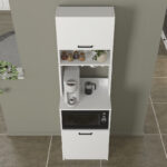 Έπιπλο κουζίνας Tuco 1 Megapap χρώμα λευκό 53,8x40x180εκ.