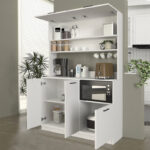 Έπιπλο κουζίνας Tuco 3 Megapap χρώμα λευκό 123,8x40x180εκ.