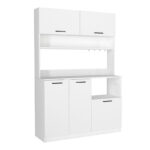 Έπιπλο κουζίνας Tuco 3 Megapap χρώμα λευκό 123,8x40x180εκ.