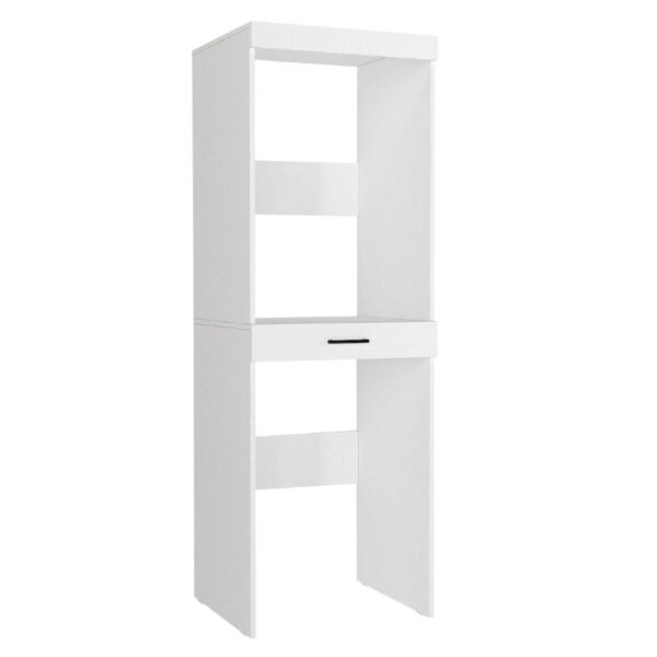 Έπιπλο πλυντηρίου - στεγνωτηρίου Fika Megapap χρώμα λευκό 67x61,8x198,5εκ.