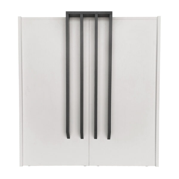 Γραφείο υποδοχής - reception Hola Megapap χρώμα λευκό - ανθρακί 93,6x45,2x110,3εκ.