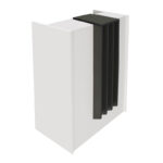 Γραφείο υποδοχής - reception Hola Megapap χρώμα λευκό - ανθρακί 93,6x45,2x110,3εκ.