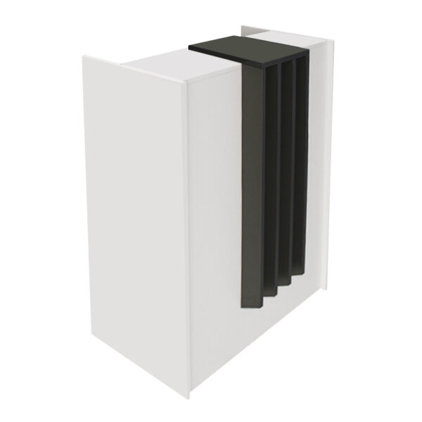 Γραφείο υποδοχής - reception Hola Megapap χρώμα λευκό - ανθρακί 93,6x45,2x110,3εκ.