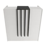 Γραφείο υποδοχής - reception Hola Megapap χρώμα λευκό - ανθρακί 93,6x45,2x110,3εκ.