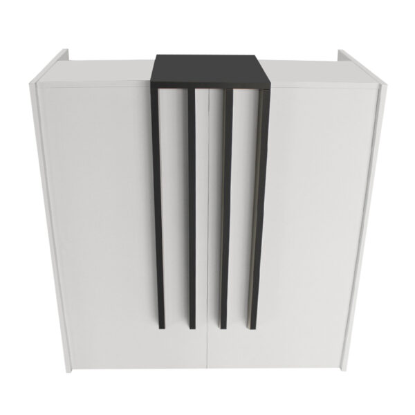 Γραφείο υποδοχής - reception Hola Megapap χρώμα λευκό - ανθρακί 93,6x45,2x110,3εκ.