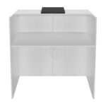 Γραφείο υποδοχής - reception Hola Megapap χρώμα λευκό - ανθρακί 93,6x45,2x110,3εκ.