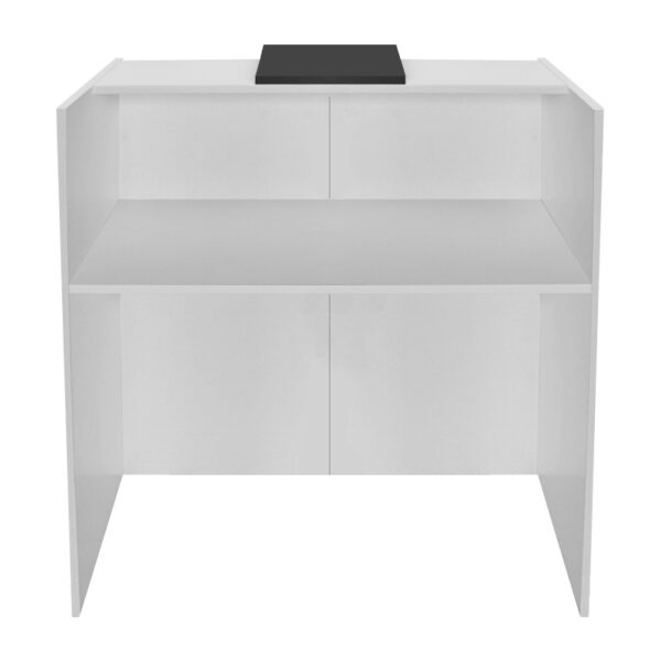 Γραφείο υποδοχής - reception Hola Megapap χρώμα λευκό - ανθρακί 93,6x45,2x110,3εκ.