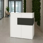 Γραφείο υποδοχής - reception Aloha Megapap με LED χρώμα λευκό - ανθρακί 95,5x40x110,3εκ.