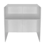 Γραφείο υποδοχής - reception Aloha Megapap με LED χρώμα λευκό - ανθρακί 95,5x40x110,3εκ.