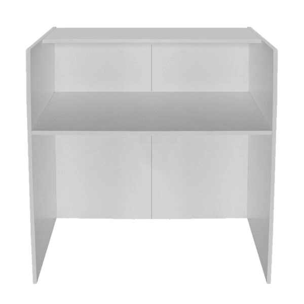 Γραφείο υποδοχής - reception Aloha Megapap με LED χρώμα λευκό - ανθρακί 95,5x40x110,3εκ.