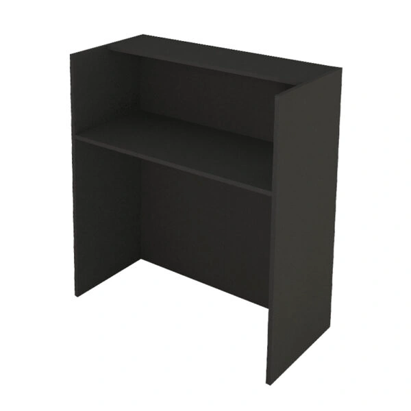 Γραφείο υποδοχής - reception Aloha Megapap με LED χρώμα ανθρακί - sepet oak 95,5x40x110,3εκ.
