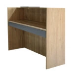 Γραφείο υποδοχής - reception Navita Megapap με LED χρώμα sepet oak - ανθρακί 113,6x42x111,8εκ.