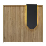 Γραφείο υποδοχής - reception Navita Megapap με LED χρώμα sepet oak - ανθρακί 113,6x42x111,8εκ.