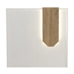 Γραφείο υποδοχής - reception Navita Megapap με LED χρώμα λευκό - sepet oak 113,6x42x111,8εκ.