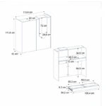 Γραφείο υποδοχής - reception Navita Megapap με LED χρώμα λευκό - sepet oak 113,6x42x111,8εκ.