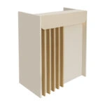 Γραφείο υποδοχής - reception Karibu Megapap με LED χρώμα sandstone - sepet oak 90x40x100εκ.