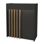 Γραφείο υποδοχής - reception Karibu Megapap με LED χρώμα ανθρακί - sepet oak 90x40x100εκ.