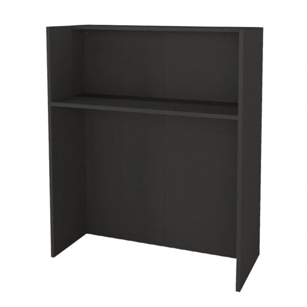 Γραφείο υποδοχής - reception Karibu Megapap με LED χρώμα ανθρακί - sepet oak 90x40x100εκ.