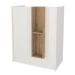 Γραφείο υποδοχής - reception Bonveno Megapap χρώμα λευκό - sepet oak 90x43,2x110εκ.