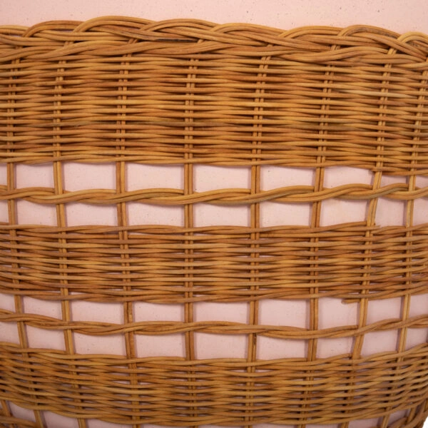 ΒΟΗΘΗΤΙΚΟ ΤΡΑΠΕΖΙ VILHENA HM18166 FIBER CEMENT ΡΟΖ-RATTAN ΦΥΣΙΚΟ Φ44.5x45Υεκ.