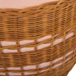 ΒΟΗΘΗΤΙΚΟ ΤΡΑΠΕΖΙ VILHENA HM18166 FIBER CEMENT ΡΟΖ-RATTAN ΦΥΣΙΚΟ Φ44.5x45Υεκ.