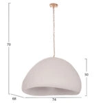 ΦΩΤΙΣΤΙΚΟ ΟΡΟΦΗΣ ΚΡΕΜΑΣΤΟ JAYLEN HM4703.02XL FIBER CEMENT ΛΕΥΚΟ 74x68x50-70Υεκ.