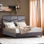 ΚΡΕΒΑΤΙ ΔΙΠΛΟ ΜΕ ΣΤΡΩΜΑ & ΑΠΟΘ.ΧΩΡΟ IRIDA HM21166 ΓΚΡΙ ΒΕΛΟΥΔΟ--ΓΙΑ 160x200εκ