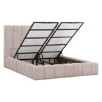 ΚΡΕΒΑΤΙ ΔΙΠΛΟ ΜΕ ΣΤΡΩΜΑ & ΑΠΟΘ.ΧΩΡΟ REMO HM21167 ΜΠΕΖ ΜΠΟΥΚΛΕ--ΓΙΑ 160x200εκ